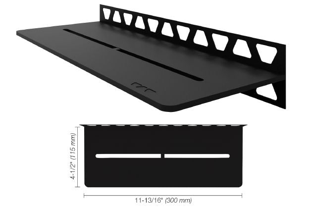 Schluter SHELF-W Étagère mural rectangulaire Pure Design - aluminium noir mat