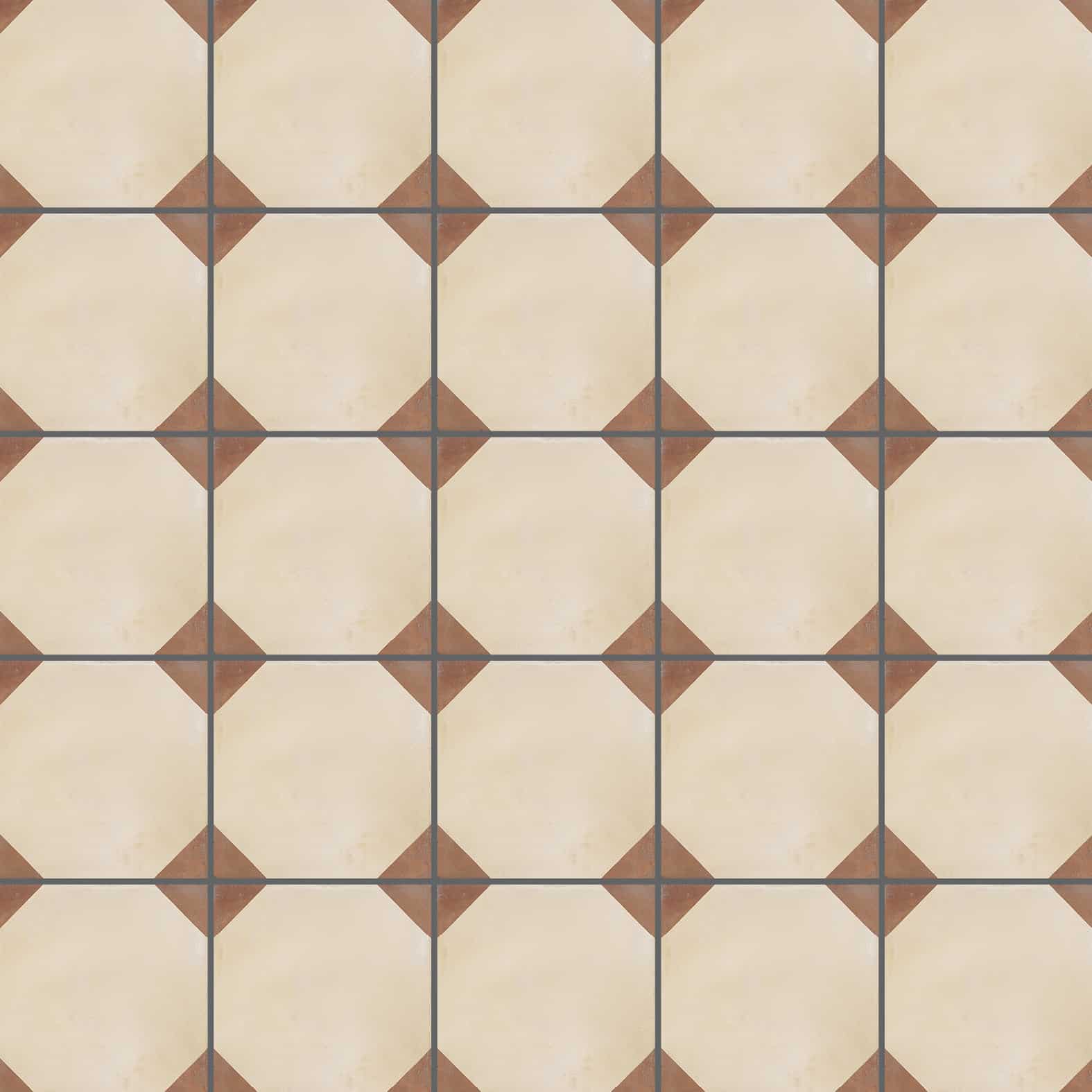 Carreaux de céramique Collection Terra 8 po x 8 po Ottagono C motif octogonal