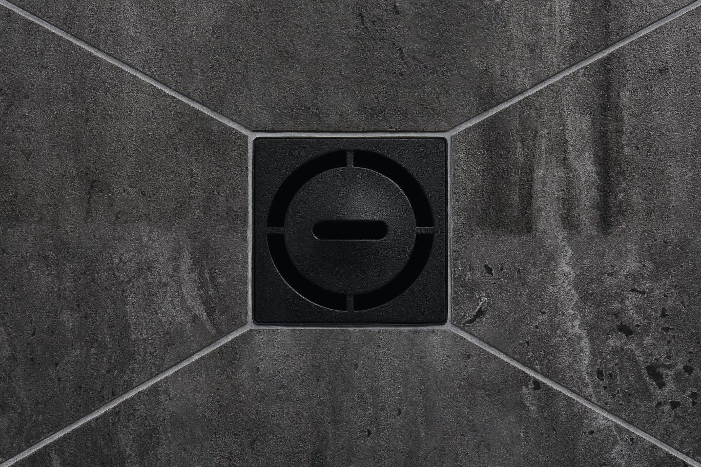 Schluter KERDI-DRAIN Ensemble de grille carrée Pure acier inoxydable (V2) anthracite foncé 4"