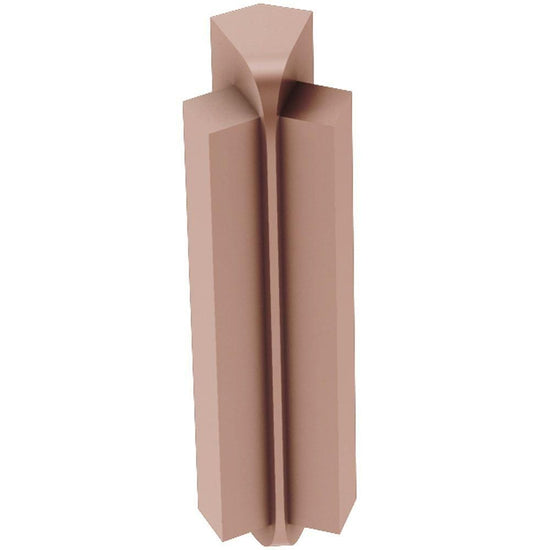 Schluter RONDEC-STEP Coin intérieur 135° avec ailette verticale de 2-1/4" - aluminium anodisé cuivre mat 5/16" (8 mm)