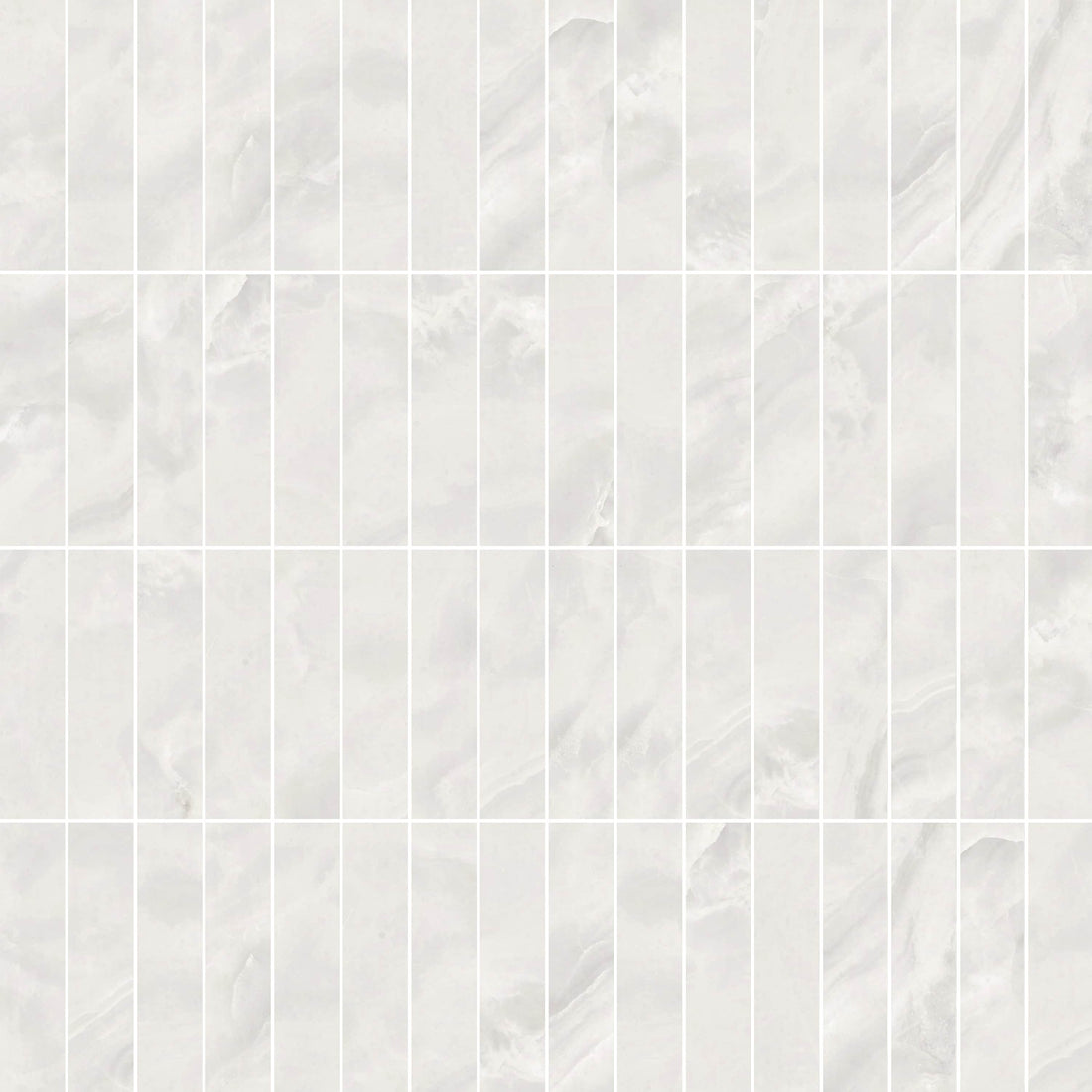 Carreaux de céramique Collection Serena 3 po x 12 po Bianco fini poli, blanc rectangulaire