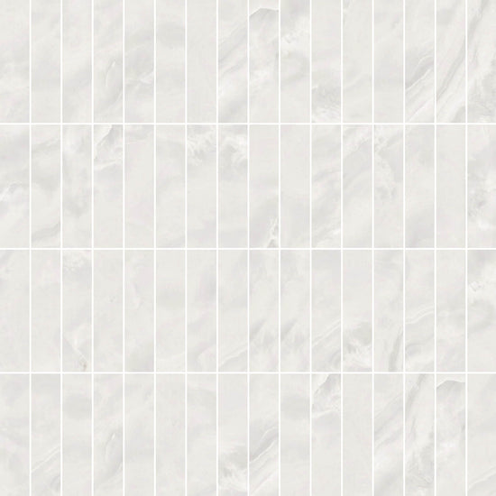 Carreaux de céramique Collection Serena 3 po x 12 po Bianco fini poli, blanc rectangulaire