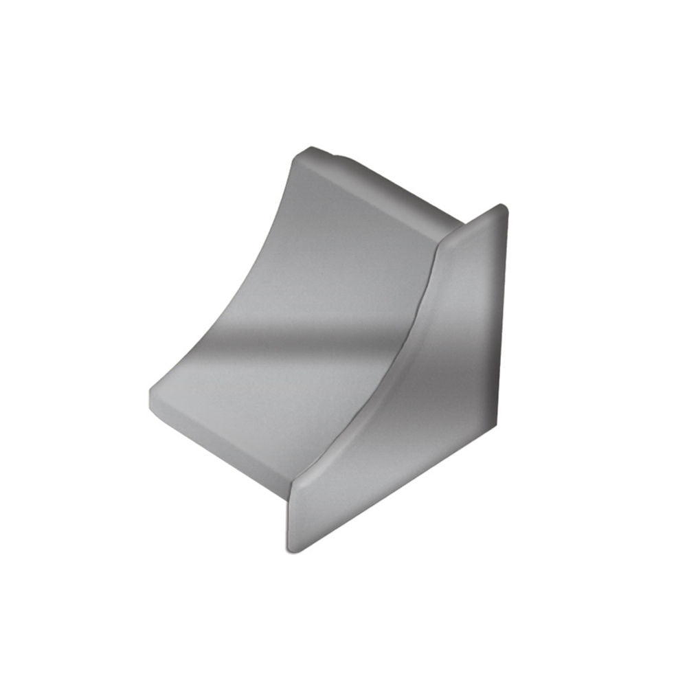 Schluter DILEX-HKU Cap de fermeture avec un radius de 3/8" (10 mm) - acier inoxydable brossé (V2)