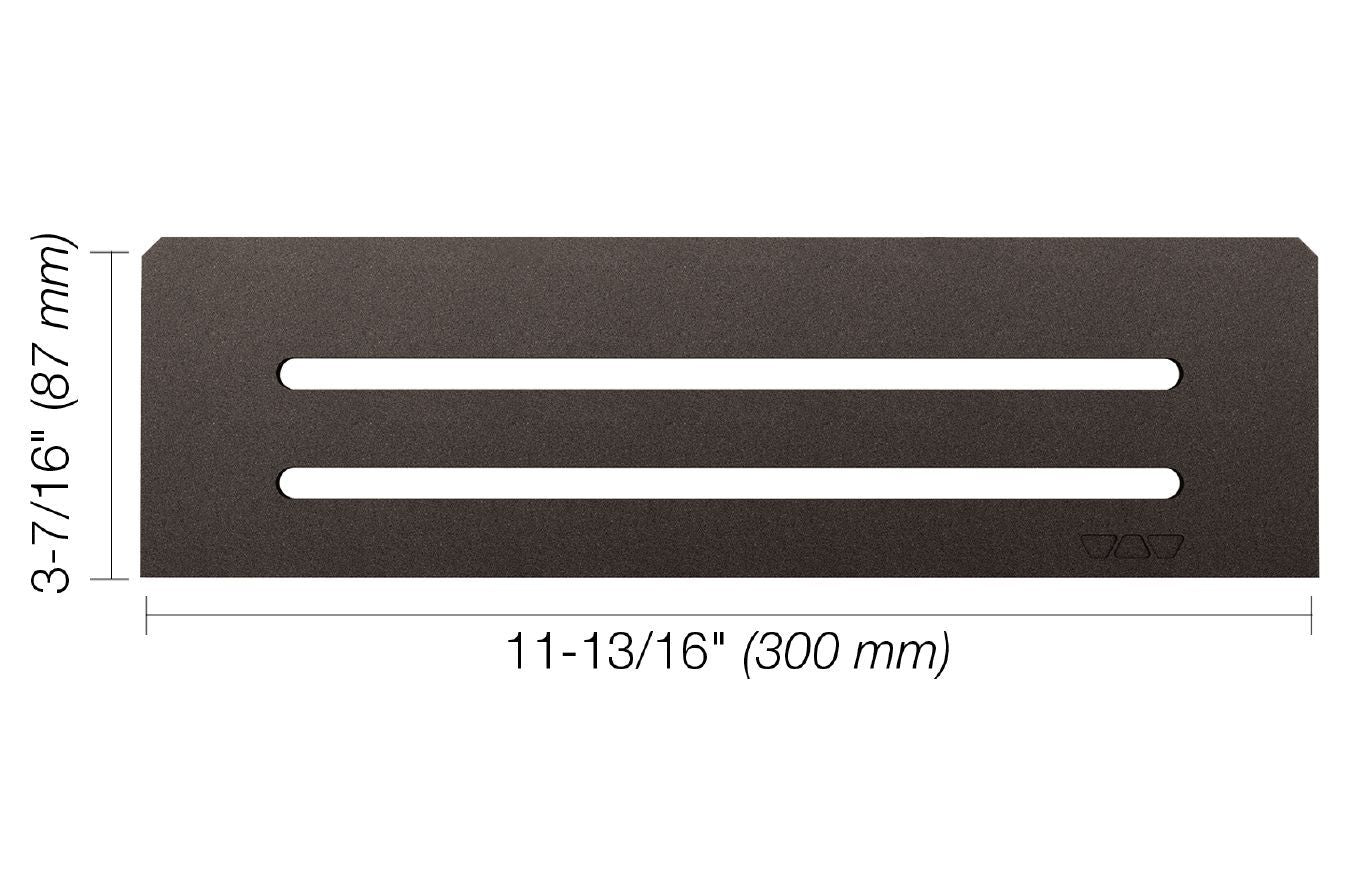 Schluter SHELF-N Étagère rectangulaire pour niche modèle Wave aluminium anthracite foncé