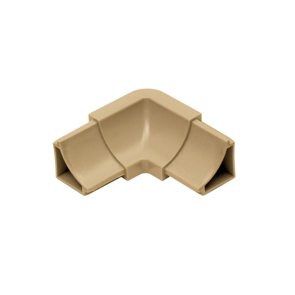 Schluter DILEX-HKW Coin intérieur 90° 2-directions avec un radius de 11/16" (18 mm) - plastique PVC beige clair