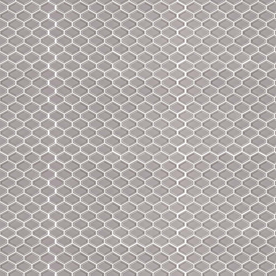 Carreaux de céramique Collection Jersey - Mosaïque Hex - 2 po x 2 po gris, motif hexagonal