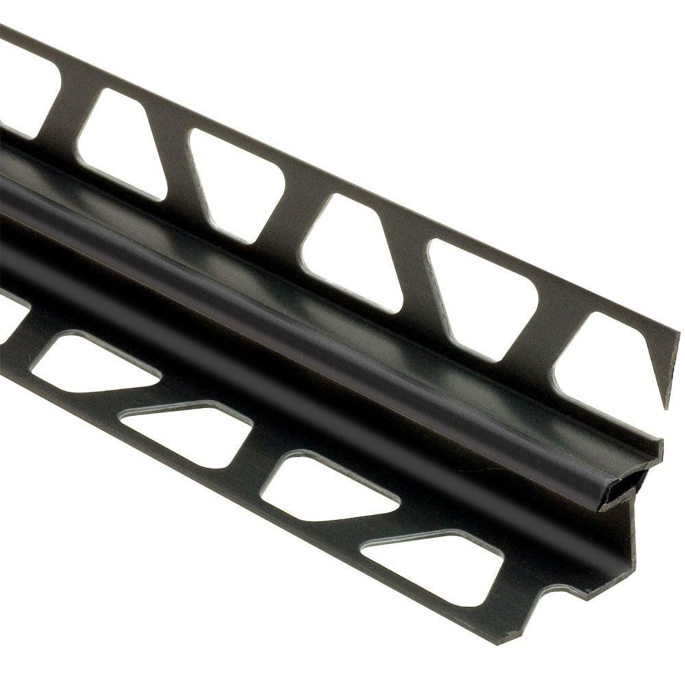 Schluter DILEX-EKE Profilé de joint de mouvement pour angles muraux - plastique PVC noir 5/16" x 9/32" x 8' 2-1/2"
