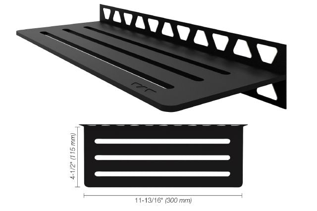Schluter SHELF-W Étagère mural rectangulaire Wave Design - aluminium noir mat