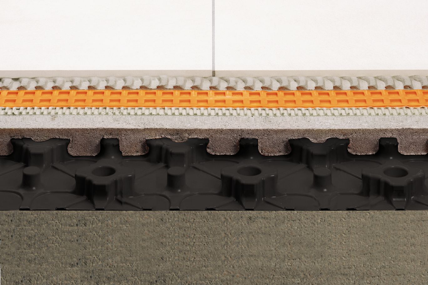 Schluter BEKOTEC-F Panneau de drainage pour chape cloutée en polystyrène 29/32" (23 mm) x 35-7/16" x 47-1/4" (paquet de 10)