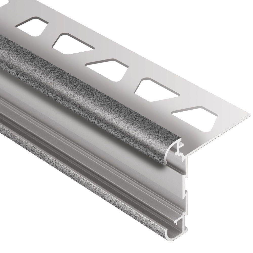 Schluter RONDEC-CT Profilé de bordure à comptoir double rail - Aluminum Étain 5/16" (8 mm) x 8' 2-1/2"