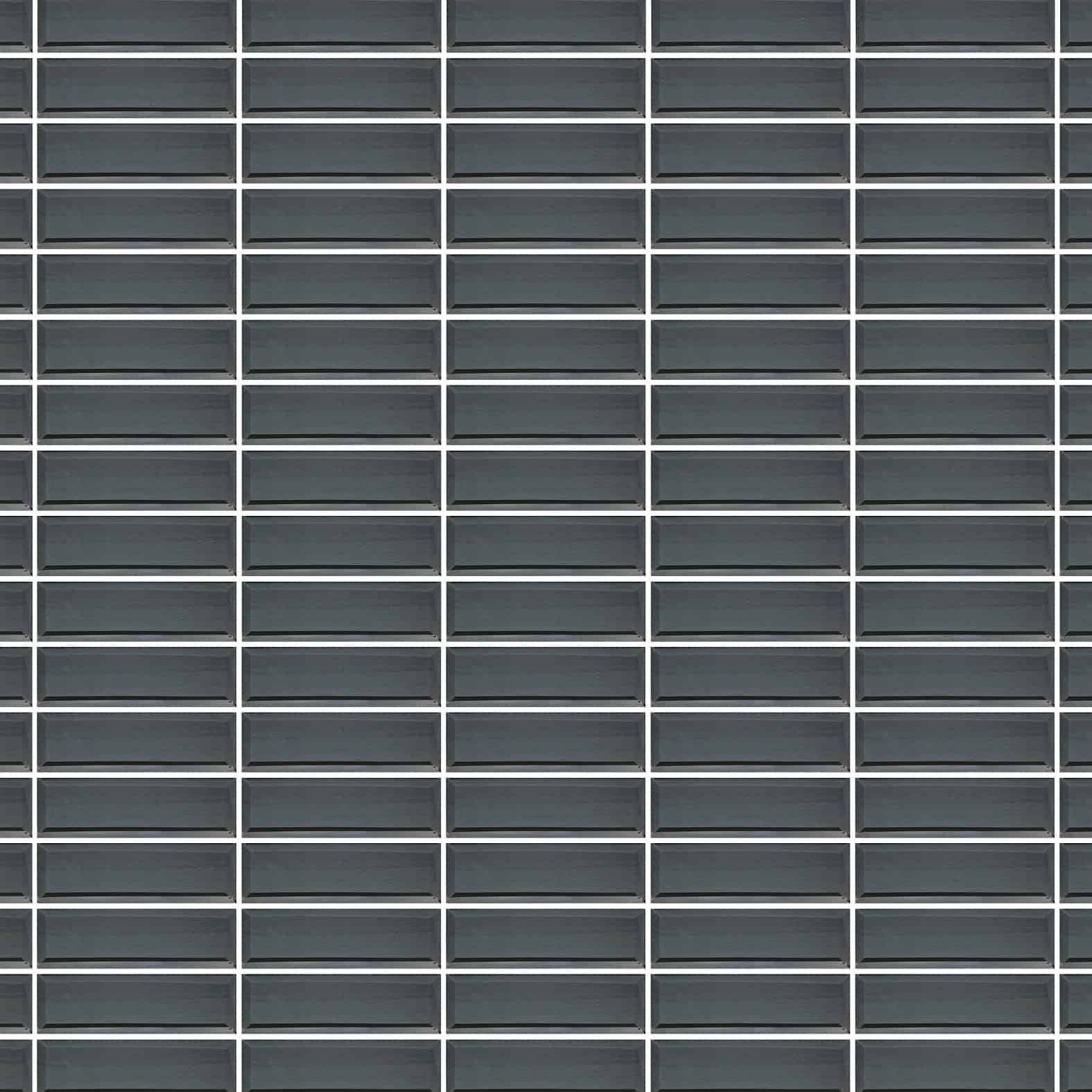 Carreaux de céramique Collection Diamante 2 po x 8 po Onyx, rectangulaires noirs