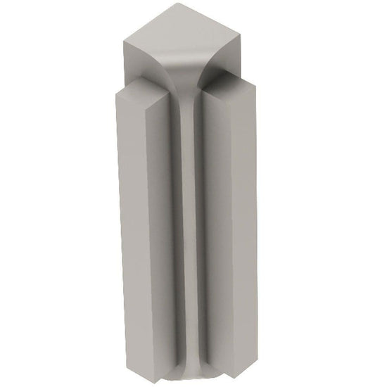 Schluter RONDEC-STEP Coin intérieur 90° avec ailette verticale de 1-1/2" - aluminium anodisé nickel mat 5/16" (8 mm)