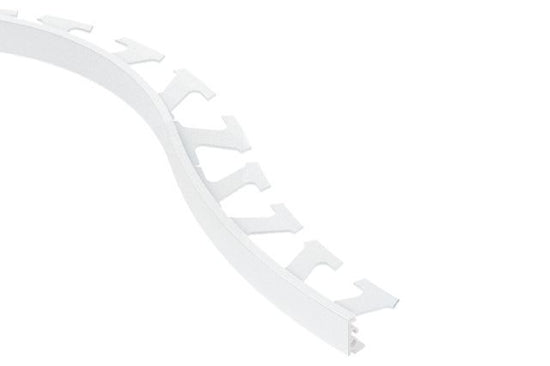 Schluter JOLLY Moulure flexible de bordure pour les murs Aluminium Blanc mat 3/8" (10 mm) x 10'