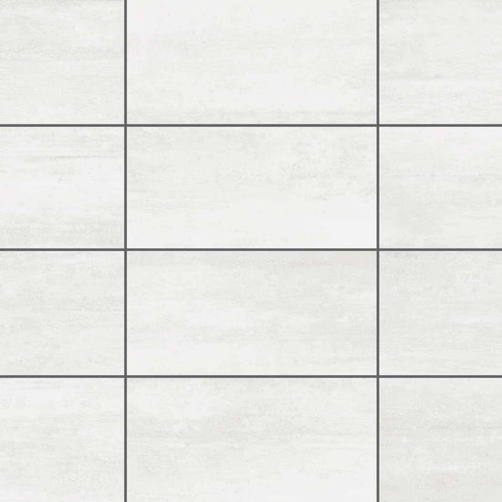 Carreaux de céramique Collection Westside 12 po x 24 po, blanc mat, format rectangulaire