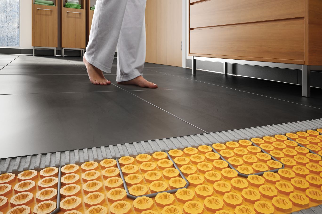 Schluter DITRA-HEAT-E-HK Câble de plancher chauffant électrique 120V 141.1' (43.1 pi²)