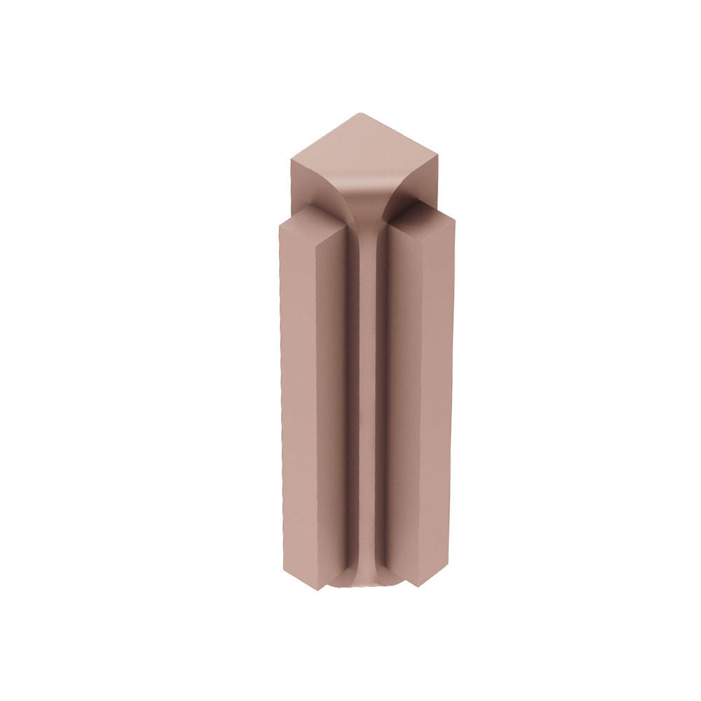 Schluter RONDEC-STEP Coin intérieur 90° avec ailette verticale de 2-1/4" - aluminium anodisé cuivre mat 1/2" (12.5 mm)