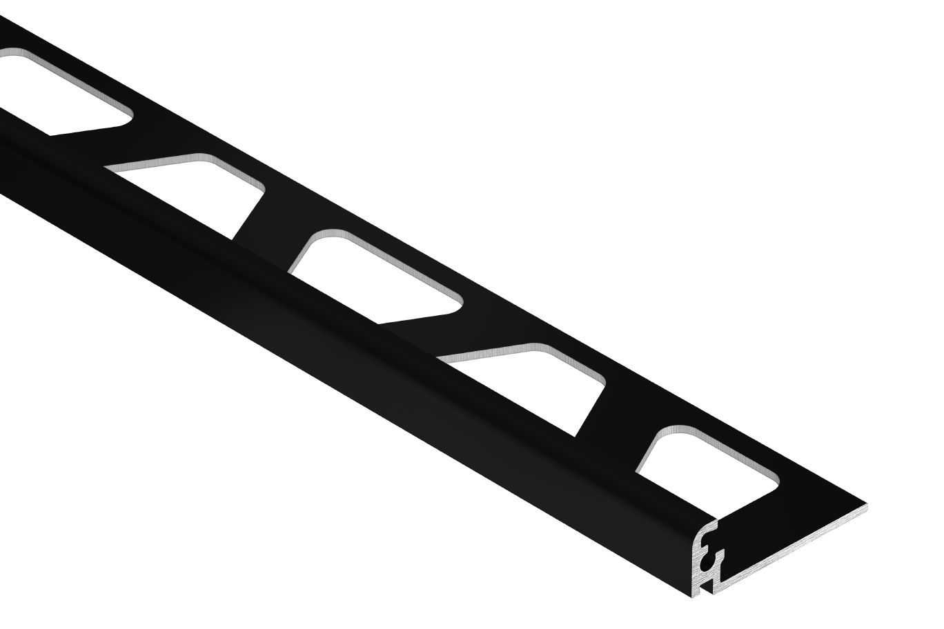 Schluter JOLLY Moulure de bordure de mur Aluminium Noir 5/16" (8 mm) x 8' 2-1/2"