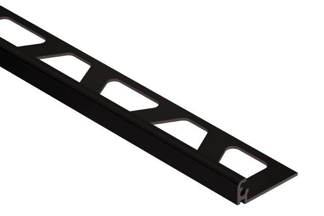 Schluter JOLLY Moulure de bordure de mur Aluminium anodisé noir brillant 5/16" (8 mm) x 8' 2-1/2"
