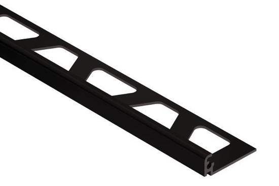 Schluter JOLLY Moulure de bordure de mur Aluminium anodisé noir brillant 5/16" (8 mm) x 8' 2-1/2"