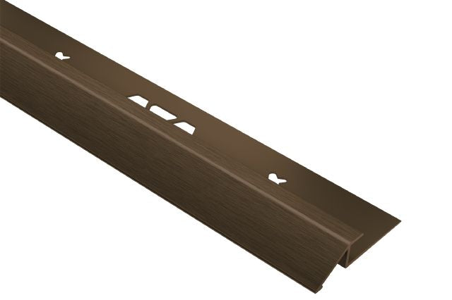 Schluter VINPRO-U Profilé réducteur pour revêtement de vinyle aluminium anodisé bronze antique brossé 5/16" (8 mm) x 8' 2-1/2"