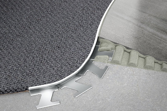 Schluter SCHIENE Profilé radius de bordure pour mur/plancher laiton 1/8" (3 mm) x 8' 2-1/2"