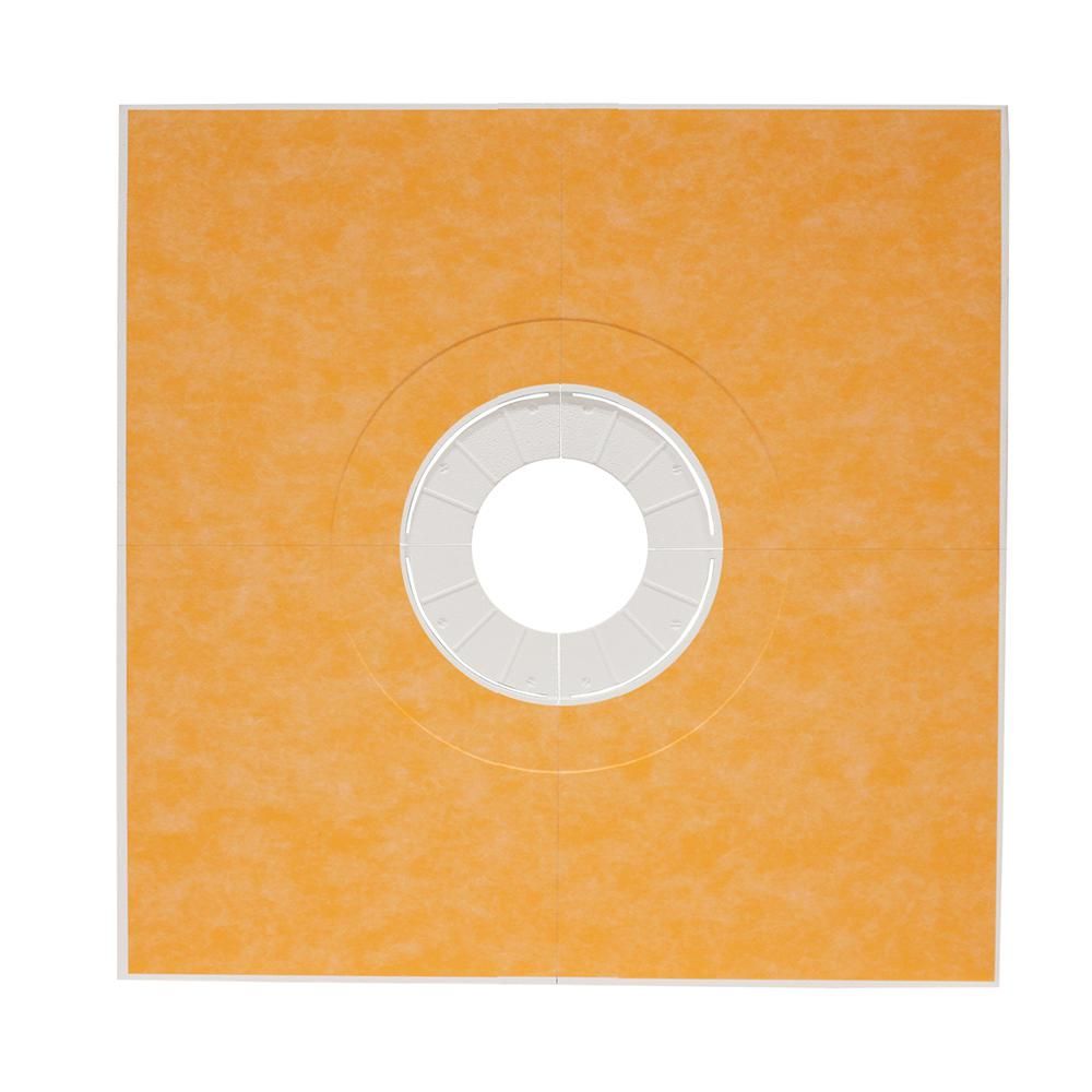 Schluter KERDI-SHOWER-T Base de douche préfabriquée en pente avec position de sortie centrée 1-1/4" x 72" x 72"