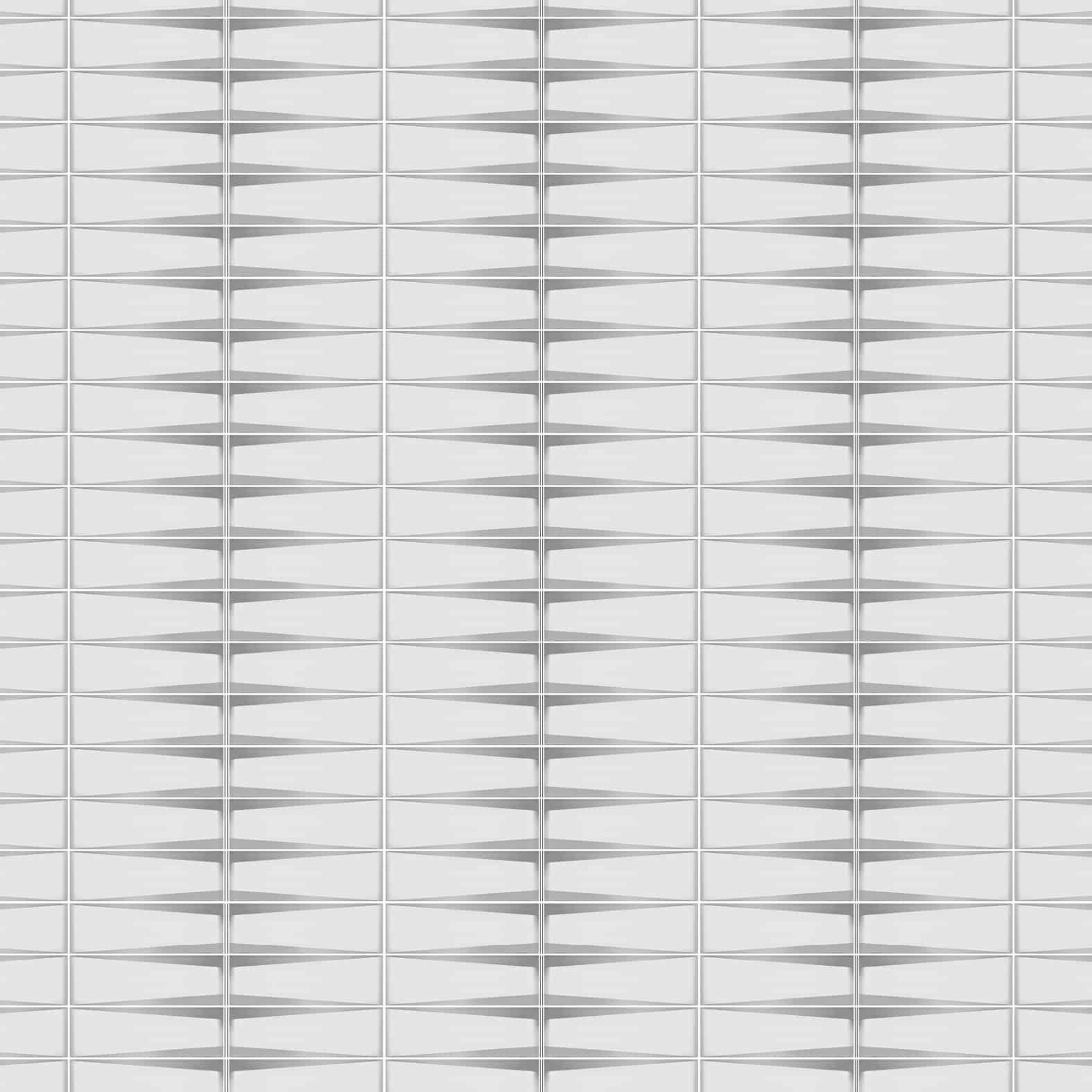 Carreaux de céramique Collection Crystal 2 po x 6 po trapèze blanc lustré