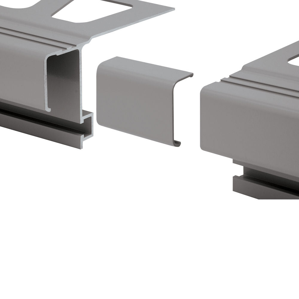 Schluter BARA-RAK Raccord pour profilé de bordure de balcon aluminium gris classique