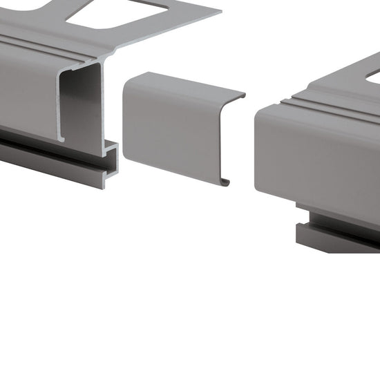 Schluter BARA-RAK Raccord pour profilé de bordure de balcon aluminium gris classique