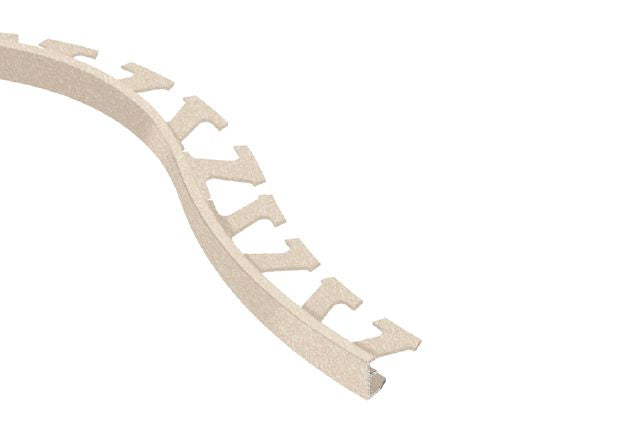 Schluter SCHIENE Profilé radius de bordure de mur aluminium ivoire 5/16" (8 mm) x 8' 2-1/2"