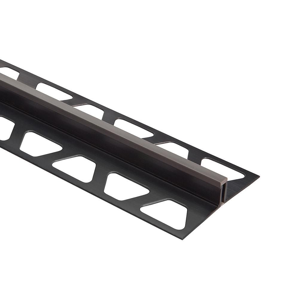 Schluter DILEX-BWS Profilé pour joint de surface avec zone de mouvement de 3/16" - plastique PVC anthracite foncé 5/16" (8 mm) x 8' 2-1/2"