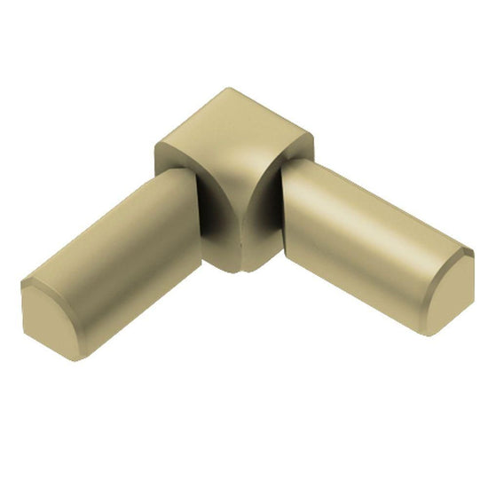 Schluter RONDEC Coin intérieur à 2 bouts 90° - aluminium anodisé laiton mat 5/16" (8 mm)