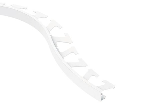 Schluter SCHIENE Profilé radius de bordure de mur - aluminium blanc éclatant 3/8" (10 mm) x 8' 2-1/2"