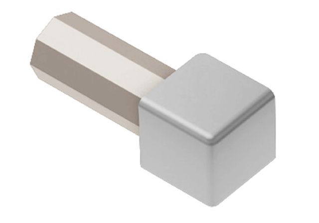 Schluter QUADEC Coin extérieur 90° - aluminium gris classique 7/16" (11 mm)