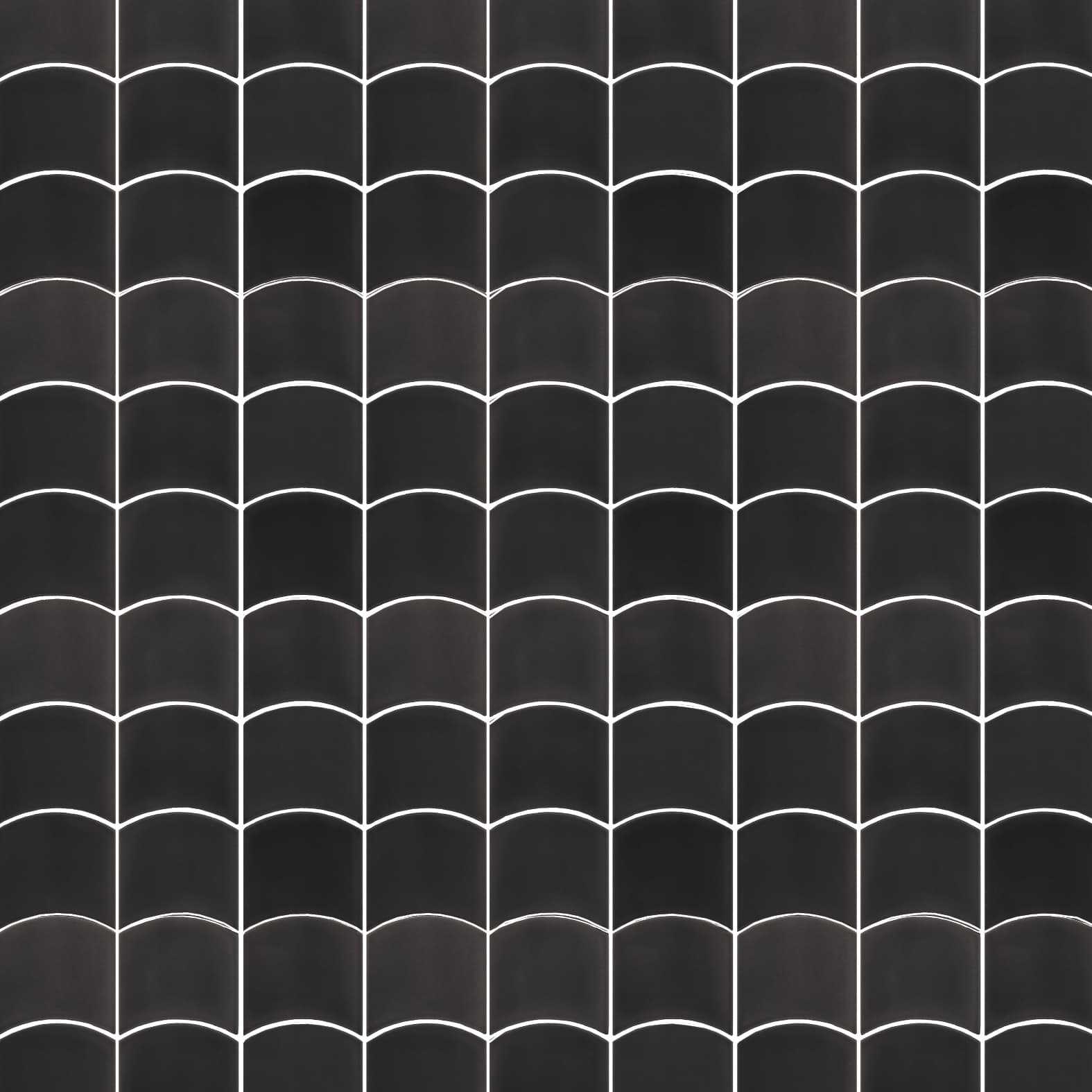 Carreaux de céramique Collection Wave 5 po x 5 po noir, carreau carré