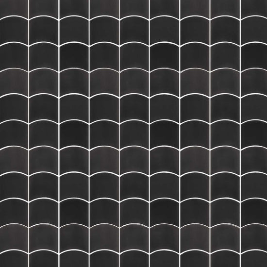 Carreaux de céramique Collection Wave 5 po x 5 po noir, carreau carré