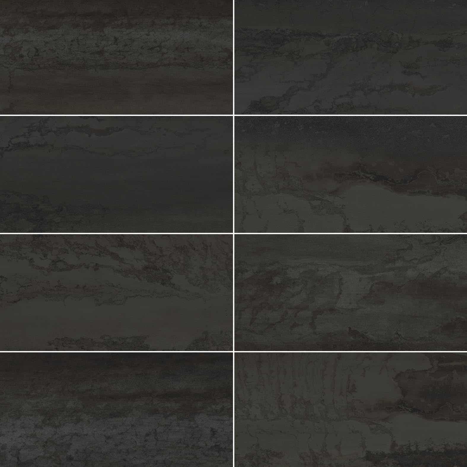 Carreaux de céramique Collection Metallica 12 po x 24 po, foncé, fini mat