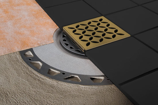 Schluter KERDI-DRAIN Ensemble de bride sans collet - acier inoxydable (V2) 3"