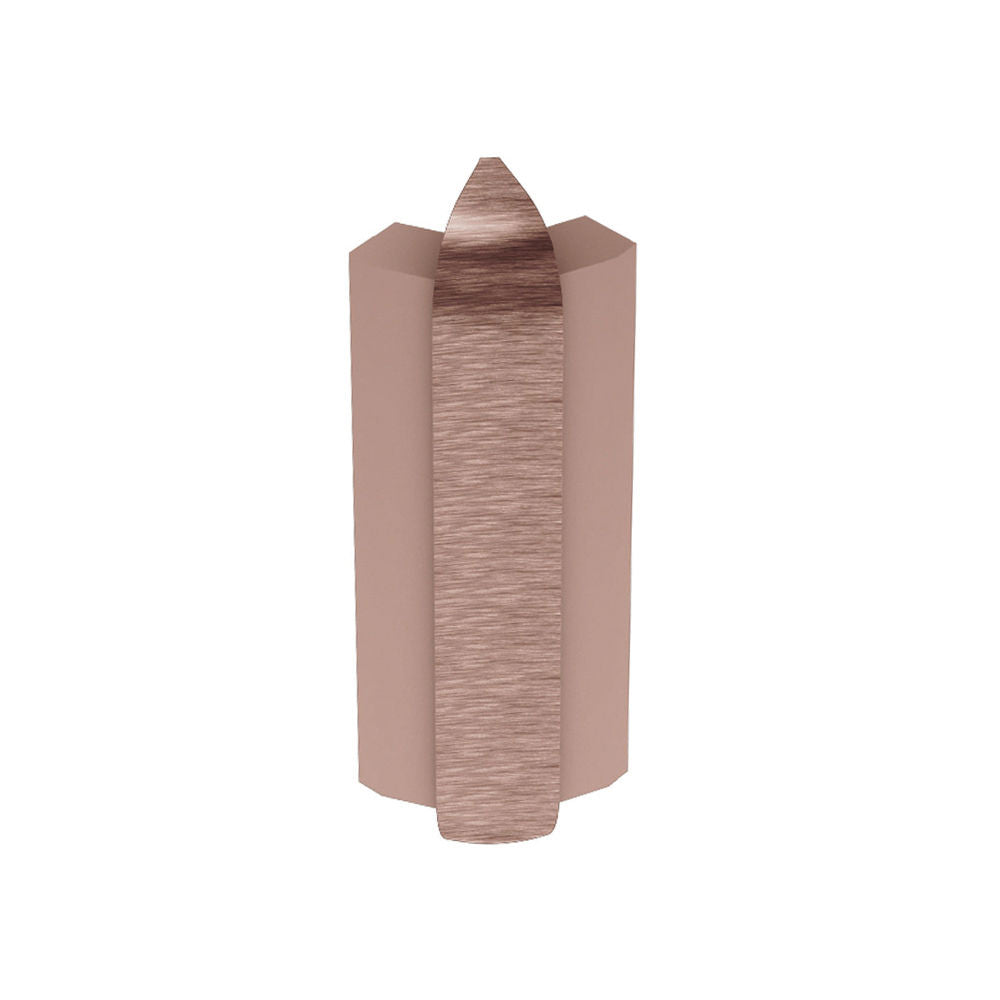 Schluter RONDEC-STEP Coin extérieur 135° avec ailette verticale de 2-1/4" - aluminium anodisé cuivre brossé 5/16" (8 mm)