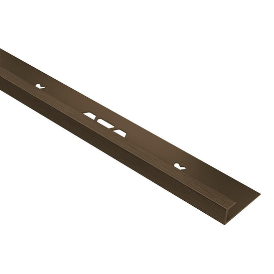 Schluter VINPRO-S Profilé de bordure pour revêtement de vinyle - aluminium anodisé bronze antique brossé 3/16" (5 mm) x 8' 2-1/2"