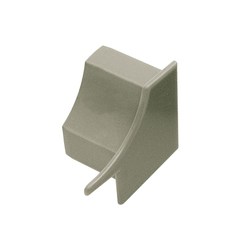 Schluter DILEX-HK Cap de fermeture droit avec un radius de 11/16" (18 mm) - plastique PVC gris