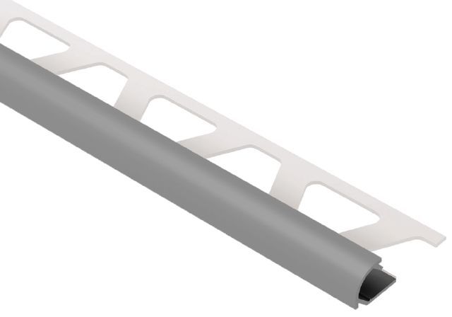 Schluter RONDEC Profilé de bordure rond - aluminium gris métallique 1/2" (12.5 mm) x 8' 2-1/2"