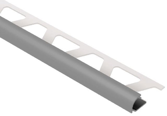 Schluter RONDEC Profilé de bordure rond - aluminium gris métallique 1/2" (12.5 mm) x 8' 2-1/2"