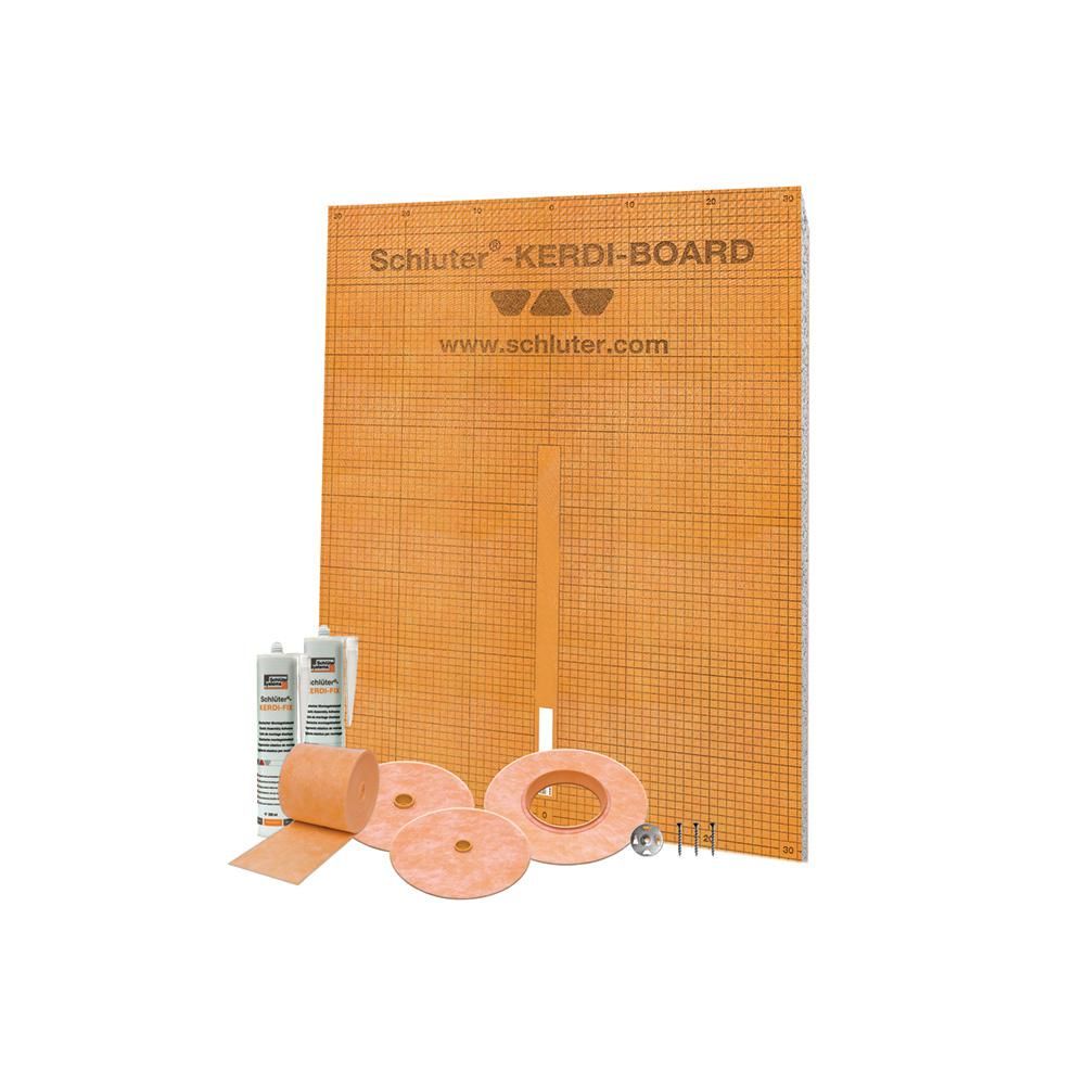 Schluter KERDI-BOARD-KIT Ensemble complet pour contour de bain ou base de douche