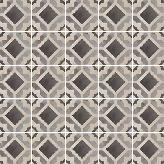 Carreaux de céramique Collection Terra 8 po x 8 po, motif géométrique Geometria F