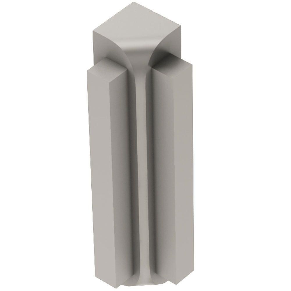 Schluter RONDEC-STEP Coin intérieur 90° avec ailette verticale de 1-1/2" - aluminium anodisé nickel mat 1/2" (12.5 mm)
