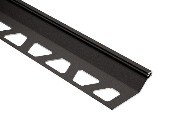 Schluter FINEC-SQ Profilé ded finition et de protection des rebors aluminium anthracite foncé 1/2" (12.5 mm) x 8' 2-1/2"