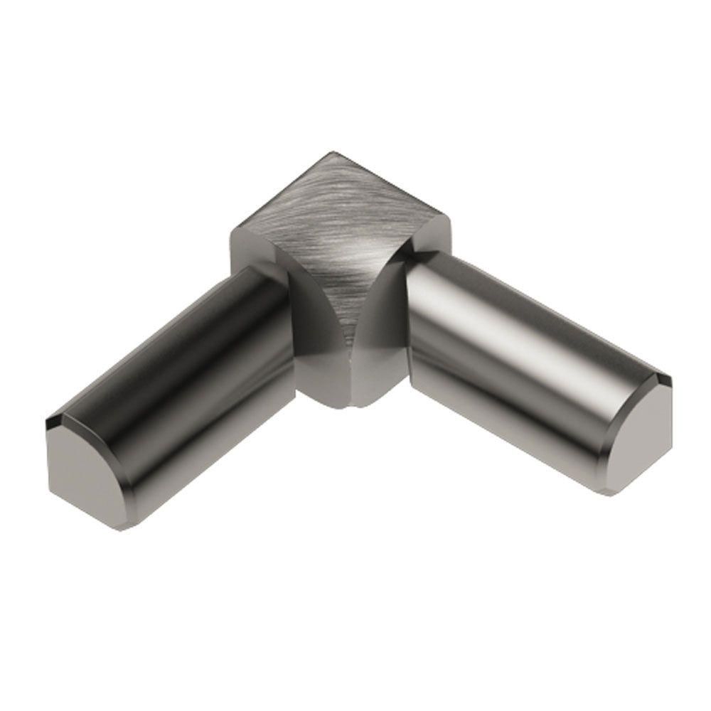 Schluter RONDEC Coin intérieur à 2 bouts 90° - aluminium anodisé nickel brossé 3/8" (10 mm)