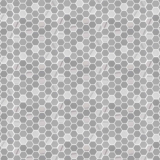 Carreaux de céramique | Collection Exagon - Mosaïque - 2 po x 2 po Gris Mosaïque - 2 po x 2 po Lustré