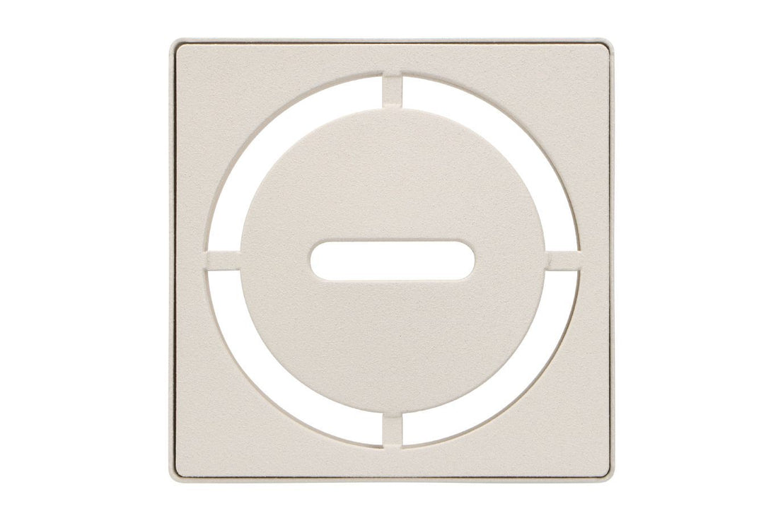 Schluter KERDI-DRAIN Ensemble de grille carrée Pure acier inoxydable (V2) ivoire 4"